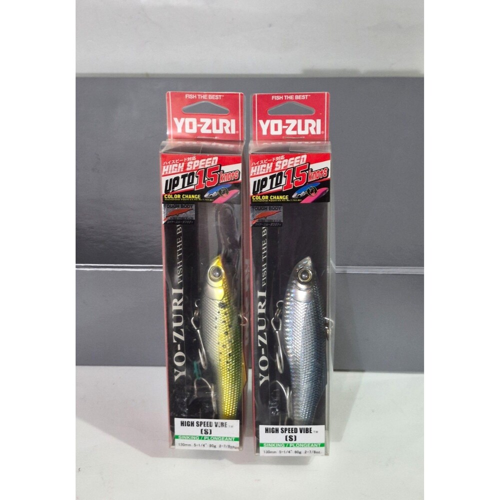 Yo-Zuri High Speed Vibe Color Changing Sinking Lures Set Of 2 ( 5-1/4" )